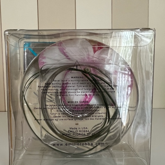 Emilio Robb’s Pink Orchid Candle Holder.  Green Orchid holder is not available. - Picture 3 of 7